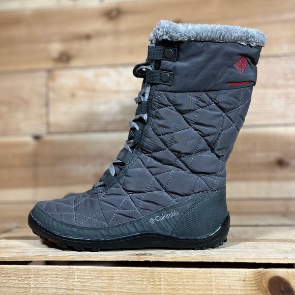 Columbia Minx Mid II, Womens 7, Grey Waterproof 200g Faux Fur Winter Boot - Picture 8 of 14